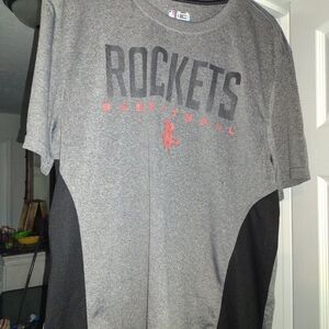 NBA TA Like New Houston Rockets Gray and Black T-Shirt